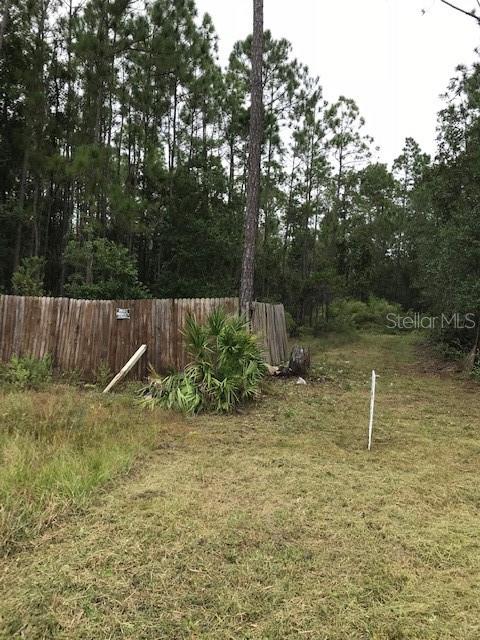A wooden fence borders a grassy lot with pine trees and a small palm plant — 2180 S US-1, BUNNELL, FL
