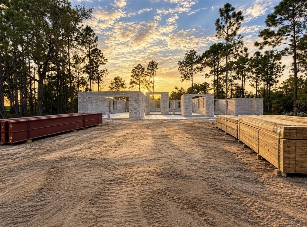 This is a floor plan for a single-story house featuring four bedrooms and a garage — 547 W HOMEWAY LOOP, DUNNELLON, FL