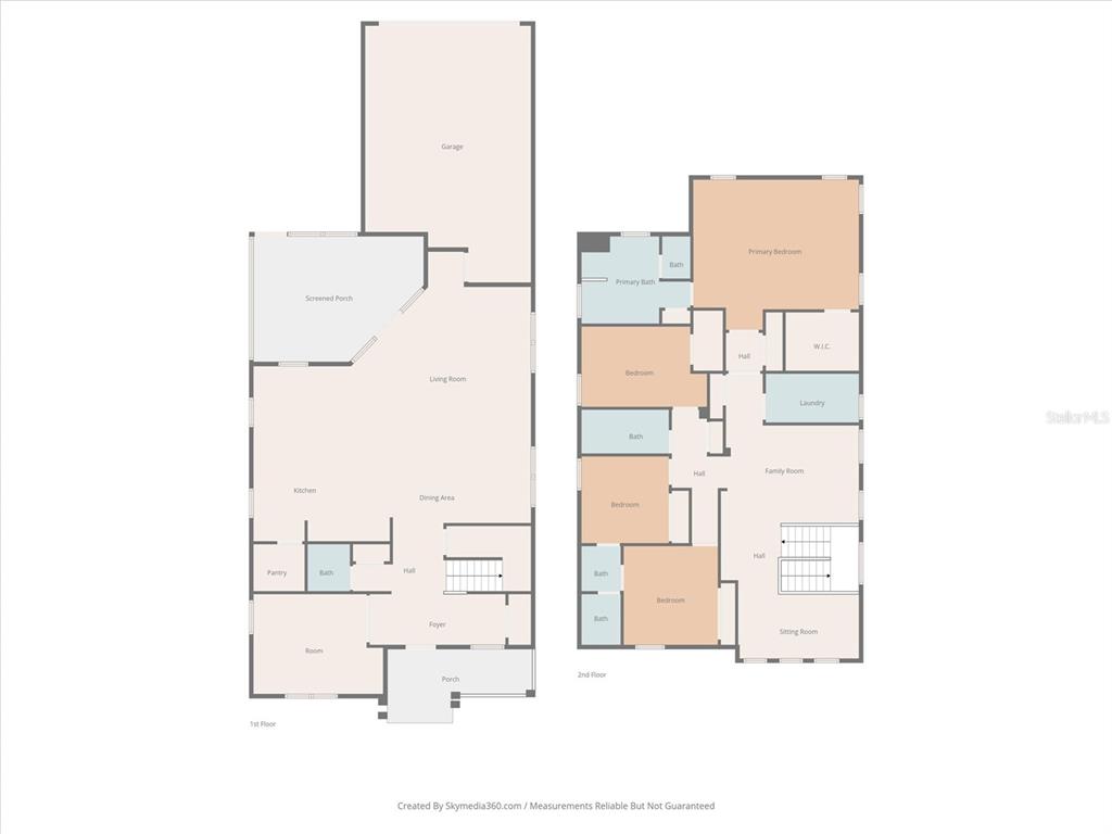 A two-story suburban house with a front porch, hedges, and a paved walkway — 7922 WINTER WREN STREET, WINTER GARDEN, FL