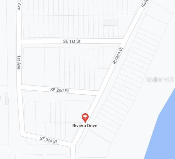 This is a map showing street layouts and property lots near Riviera Drive — 00 RIVIERA DRIVE, INTERLACHEN, FL