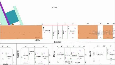 This image is a property tax map showing lot dimensions and parcel numbers for a neighborhood — 228 ROME AVE, INTERLACHEN, FL