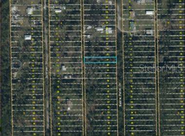 This is an aerial map showing a highlighted rectangular land parcel among several residential lots — 1020 SABLE PALM DRIVE, CHRISTMAS, FL