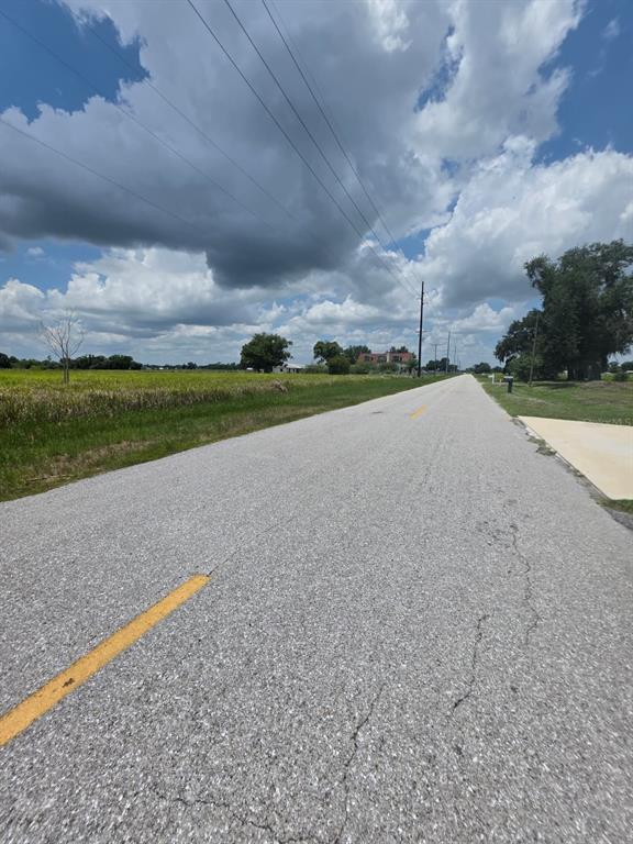 A paved road stretches into the distance past a grassy field under a cloudy sky — METHENY RD, PARCEL B, WAUCHULA, FL