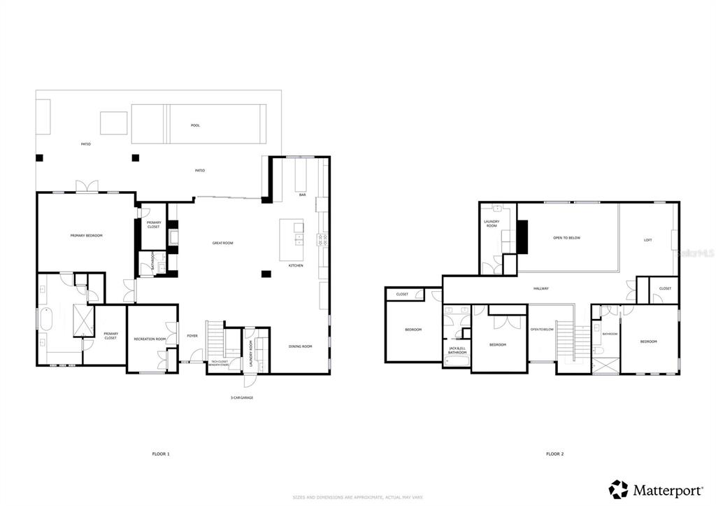 A two-story stucco house with a tiled roof, attached garage, and a paved driveway — 1659 CANYON OAK WAY, SANFORD, FL