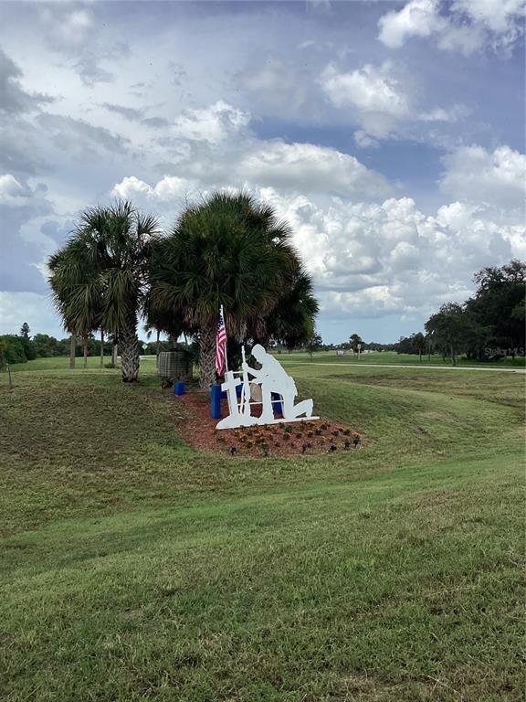 A grassy lot features dense trees and palmetto bushes under a bright blue sky — MARCH LANE, LABELLE, FL