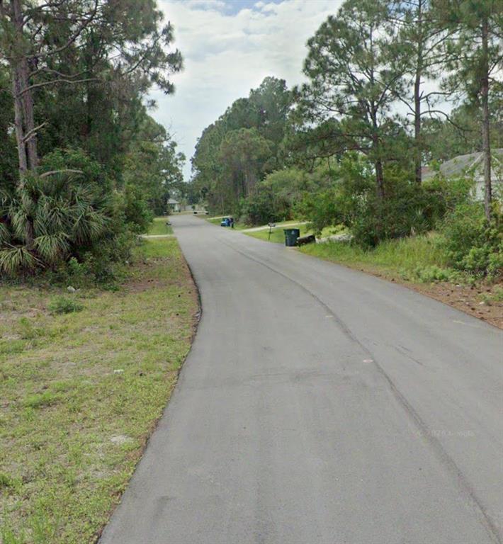 A paved road winds through a residential area surrounded by tall pine trees and vegetation — 2315 RAMONA AVENUE SE, PALM BAY, FL