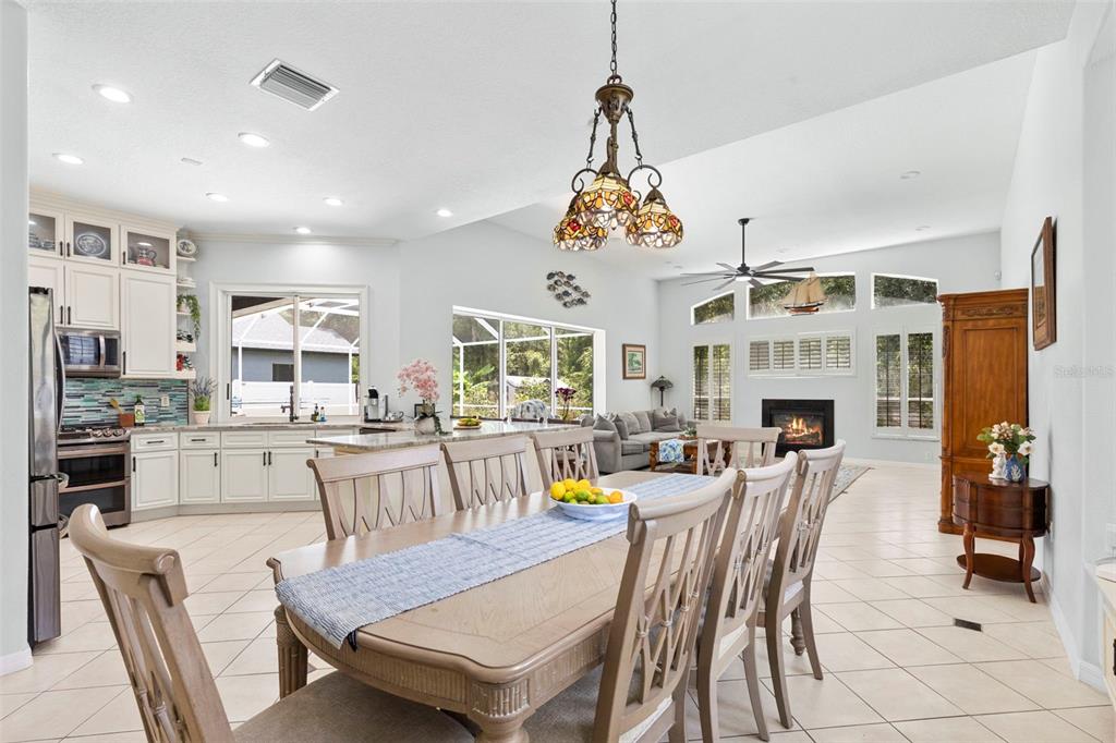 A backyard swimming pool with a screened-in patio and outdoor kitchen area — 8380 GOLDEN PRAIRIE DRIVE, TAMPA, FL