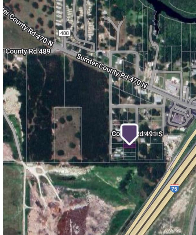 This is an aerial map showing a property location highlighted by a purple marker — LOT #3, LAKE PANASOFFKEE, FL