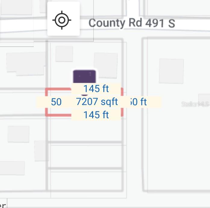 This is a map showing a rectangular property lot with dimensions of 50 by 145 feet — LOT #3, LAKE PANASOFFKEE, FL
