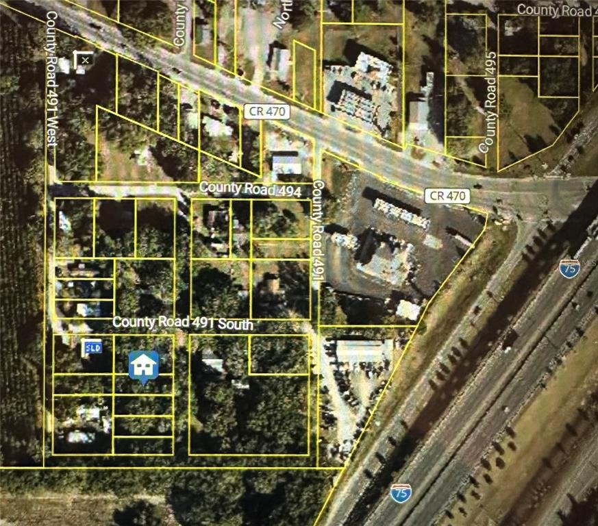 This is an aerial map showing property parcel lines, roads, and surrounding land features — LOT #3, LAKE PANASOFFKEE, FL