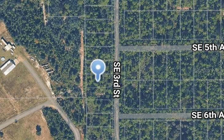 This is an aerial map view showing a plot of land along SE 3rd St — SE 3RD STREET, PALATKA, FL