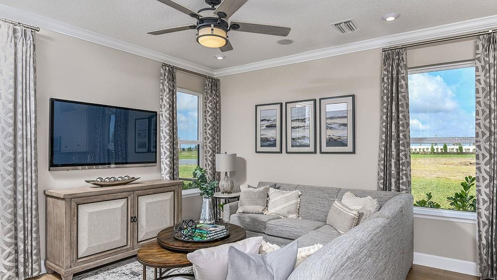 This is a floor plan of a residential second story featuring four bedrooms and a game room — 10836 ECLIPSE STREET, SARASOTA, FL