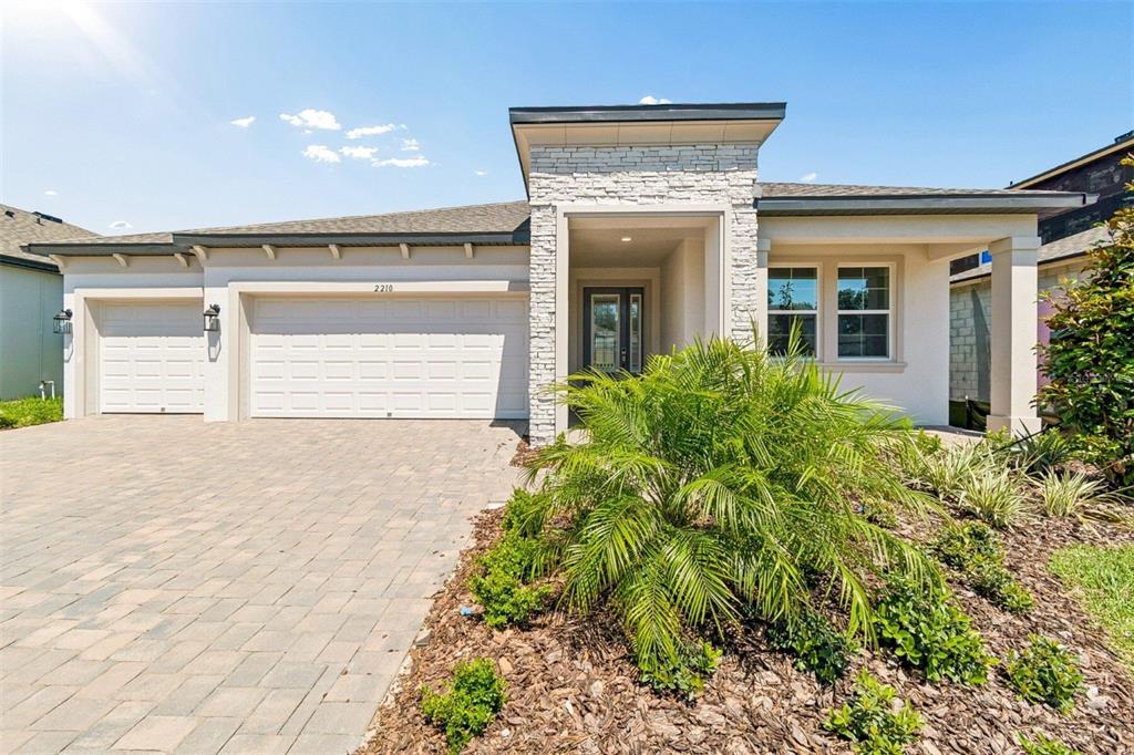 This is a floor plan for a single-story house featuring four bedrooms and a garage — 2210 CLARY SAGE DRIVE, SPRING HILL, FL