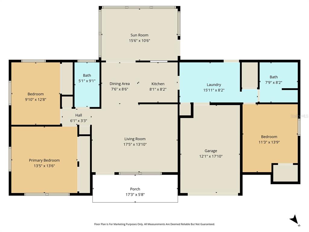 This is a floor plan of a house showing the layout of rooms and spaces — 38 REGINA BOULEVARD, BEVERLY HILLS, FL