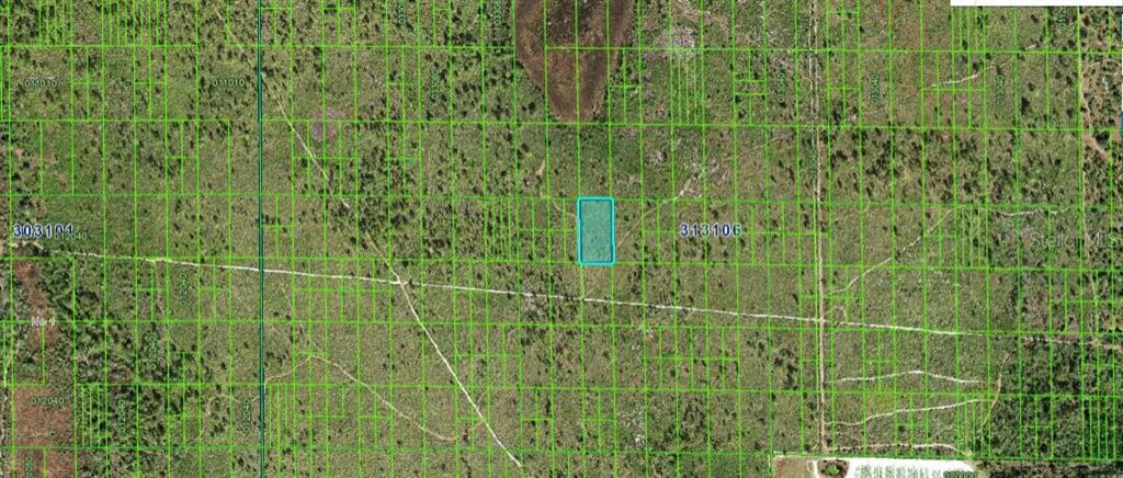 This is a map showing a rectangular plot of land highlighted in blue — N/A, LAKE WALES, FL