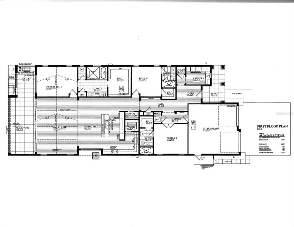 This is a site map showing the layout of a residential community with numbered lots — 594 CASEY LOOP, MOUNT DORA, FL