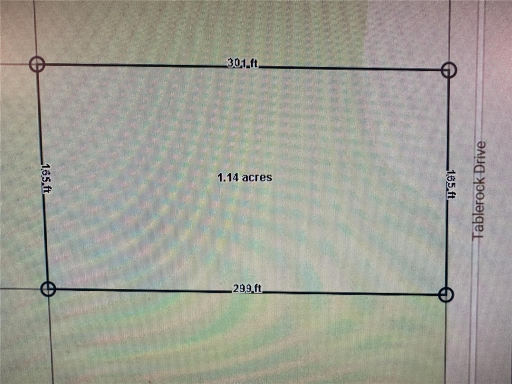 This is a property map showing a rectangular lot with dimensions and a total area of 1.14 acres — TABLE ROCK DRIVE, WEBSTER, FL