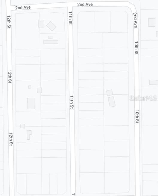 This is a map showing property lot lines between 10th, 11th, and 12th Streets — 00 11TH STREET, INTERLACHEN, FL