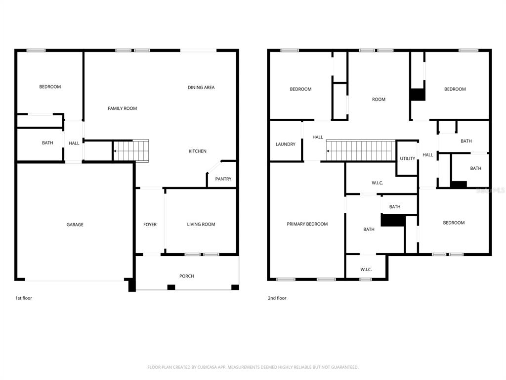This floor plan shows a two-story house with a garage, multiple bedrooms, and bathrooms — 3935 PALAZZO PLACE, WINTER HAVEN, FL