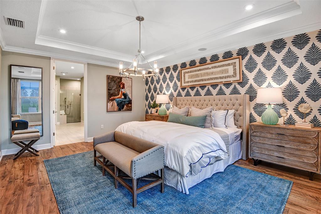 This image is a design selection board showing flooring, cabinetry, countertop, and tile finish options — 16240 ALPHA GROVE PLACE, ODESSA, FL
