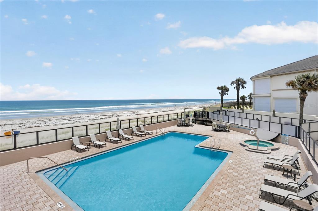 A 3D floor plan rendering of a luxury apartment featuring three bedrooms, bathrooms, and balconies — 4651 S ATLANTIC AVENUE UNIT 9203, PONCE INLET, FL