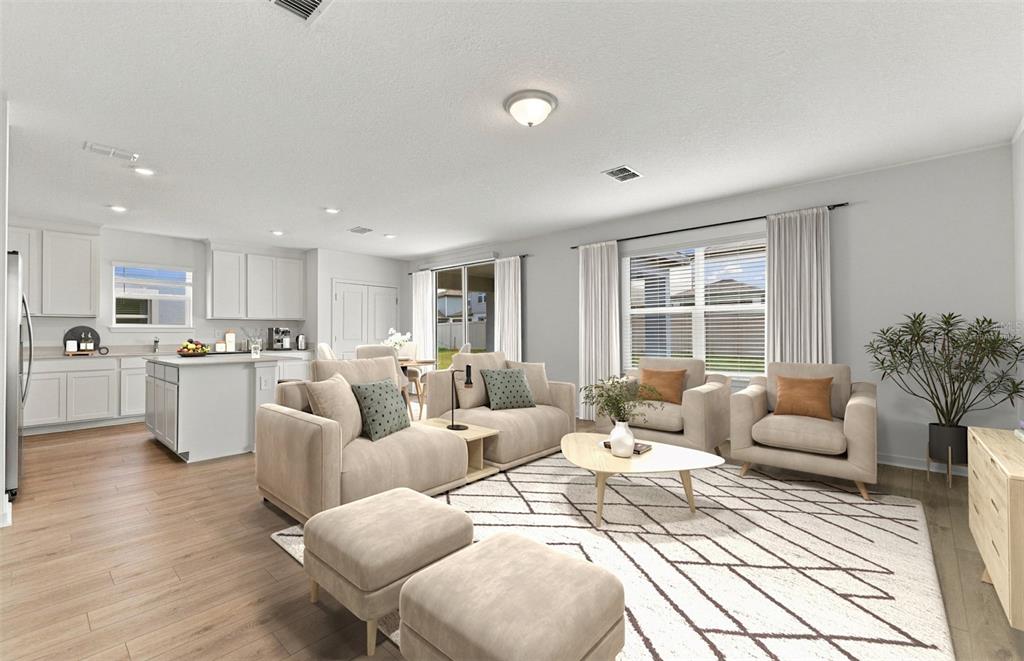 This graphic displays options for cabinet finishes, flooring, carpet, and countertop materials for a home — 1543 HARTRIDGE COURT, LAKE ALFRED, FL