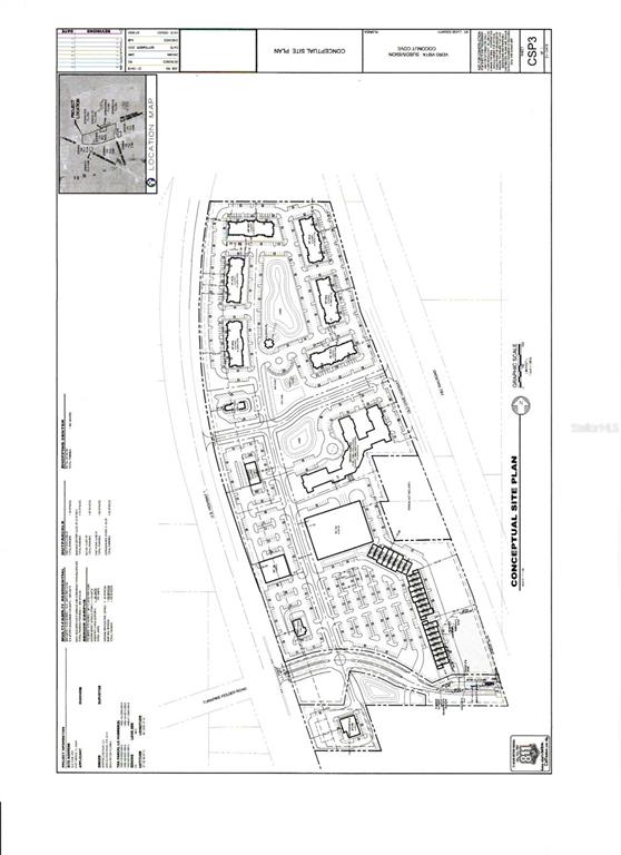 This is a conceptual site plan for a residential and commercial development project — 6489 OLD DIXIE HWY, FORT PIERCE, FL