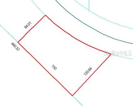 This is a property survey map showing the lot dimensions and boundaries of a parcel — Lot 9 OAK CIRCLE, OCALA, FL