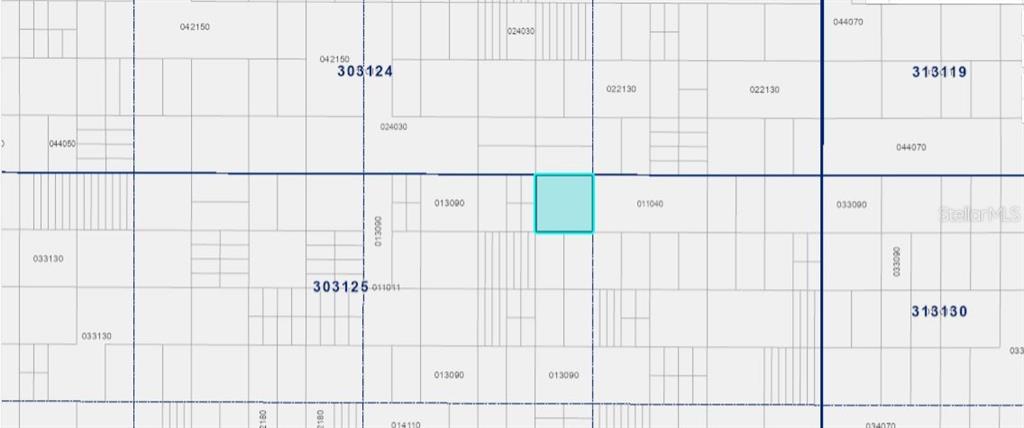 This is a map showing a highlighted parcel of land within a grid of lots — N/A, FROSTPROOF, FL