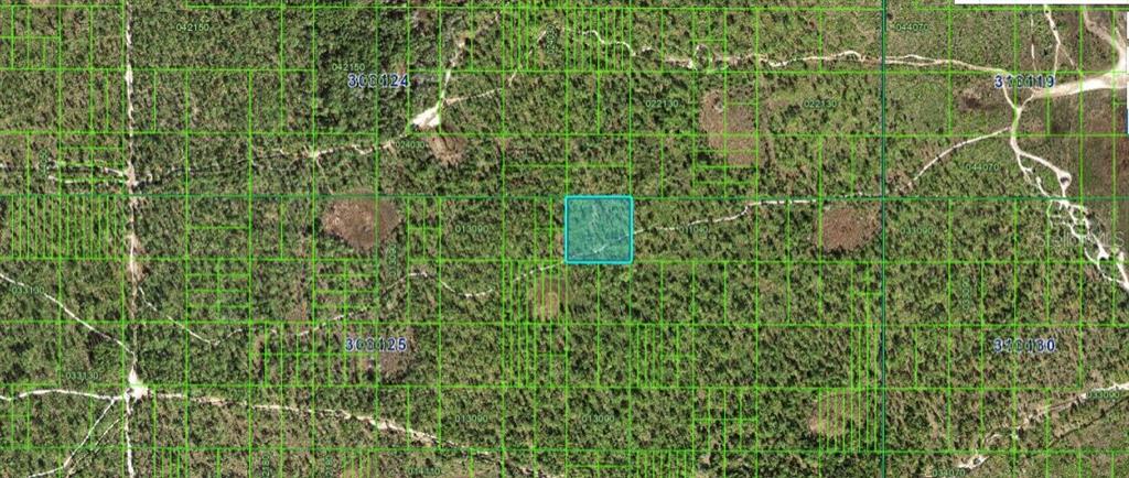 This is an aerial map showing a highlighted parcel of land within a grid of lots — N/A, FROSTPROOF, FL