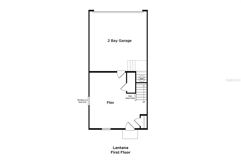 This is a floor plan for the first level of a home featuring a garage — 15159 GROVESIDE ROAD, WINTER GARDEN, FL