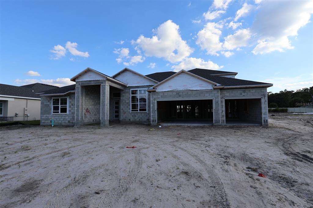 This is a floor plan for a single-story house featuring four bedrooms and a garage — 3072 SOLACE WAY, ORLANDO, FL