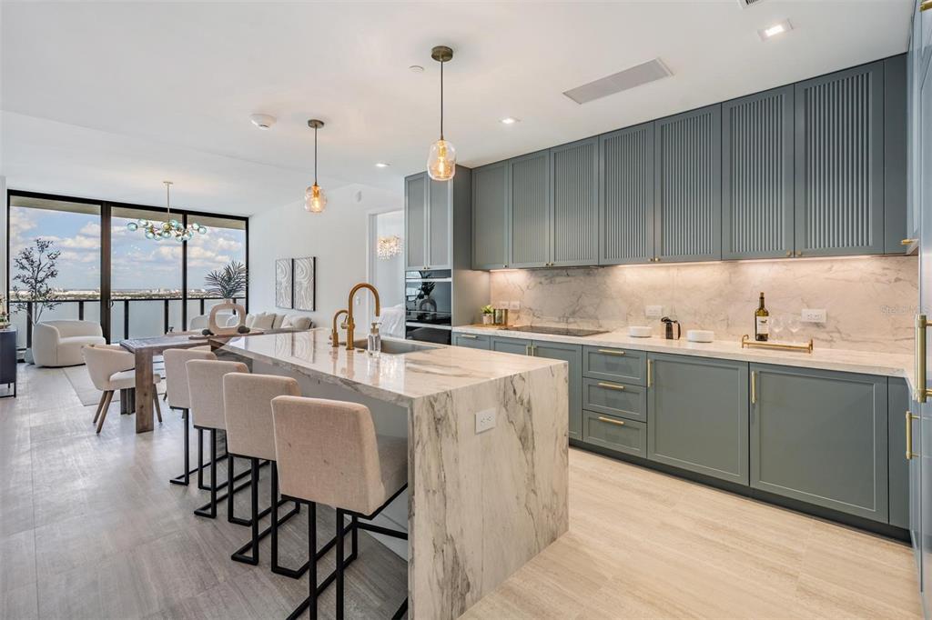 A hallway features light wood-look flooring, a white door, and a large elevator door — 3015 S YSABELLA AVENUE UNIT 2003, TAMPA, FL