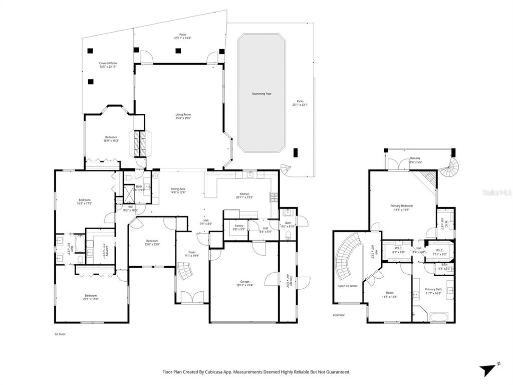 A kitchen with white cabinets, stone countertops, stainless steel appliances, and wood-look flooring — 2063 ILLINOIS AVENUE NE, ST PETERSBURG, FL