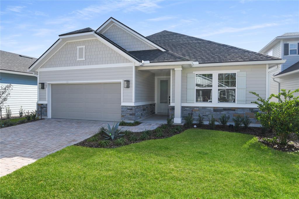 This is a floor plan for a single-story home featuring three bedrooms, a study, and garage — 207 THORNBERRY WAY, PALM COAST, FL