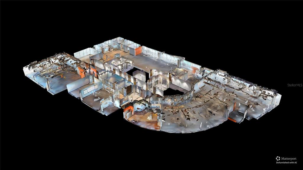This is a 3D digital rendering of an office floor plan — 189 S ORANGE AVENUE UNIT 1900-1970, ORLANDO, FL