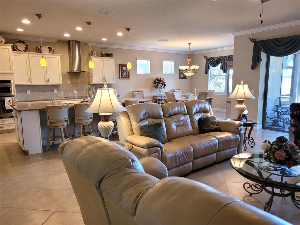 A view of a golf course fairway with palm trees and a dry grassy lawn — 6443 SW 97TH TERRACE ROAD, OCALA, FL