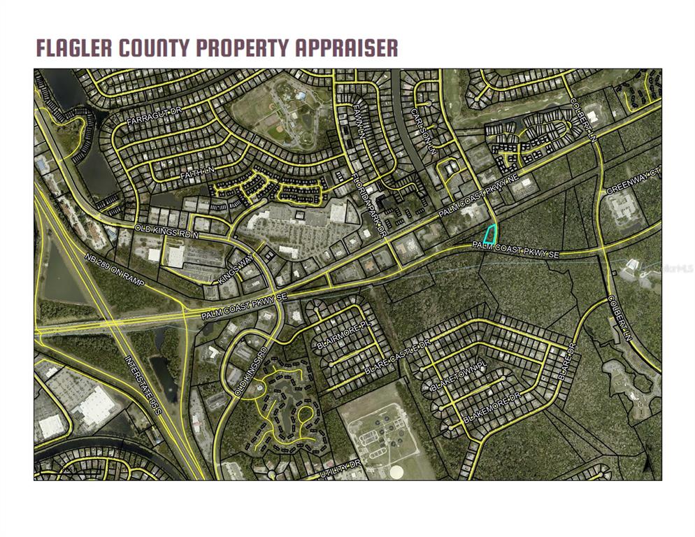 This is a map of a residential area in Flagler County, Florida — CLUB HOUSE DRIVE, PALM COAST, FL