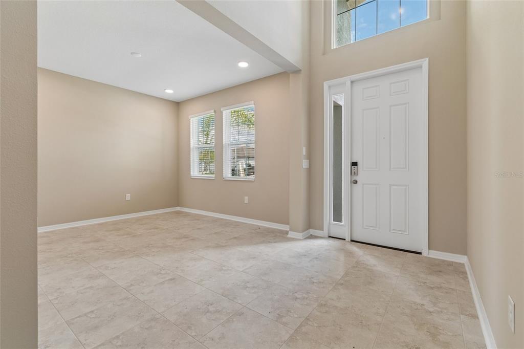 This floor plan shows the upper level of a house with four bedrooms and a game room — 5800 FREESIA DRIVE, LAKELAND, FL