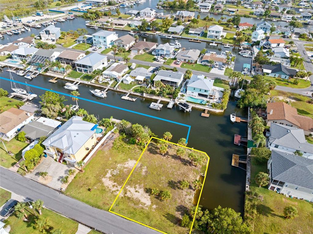 This map shows the canal layout and street names of the Hernando Beach North community — 4342 TAHITI DRIVE, HERNANDO BEACH, FL