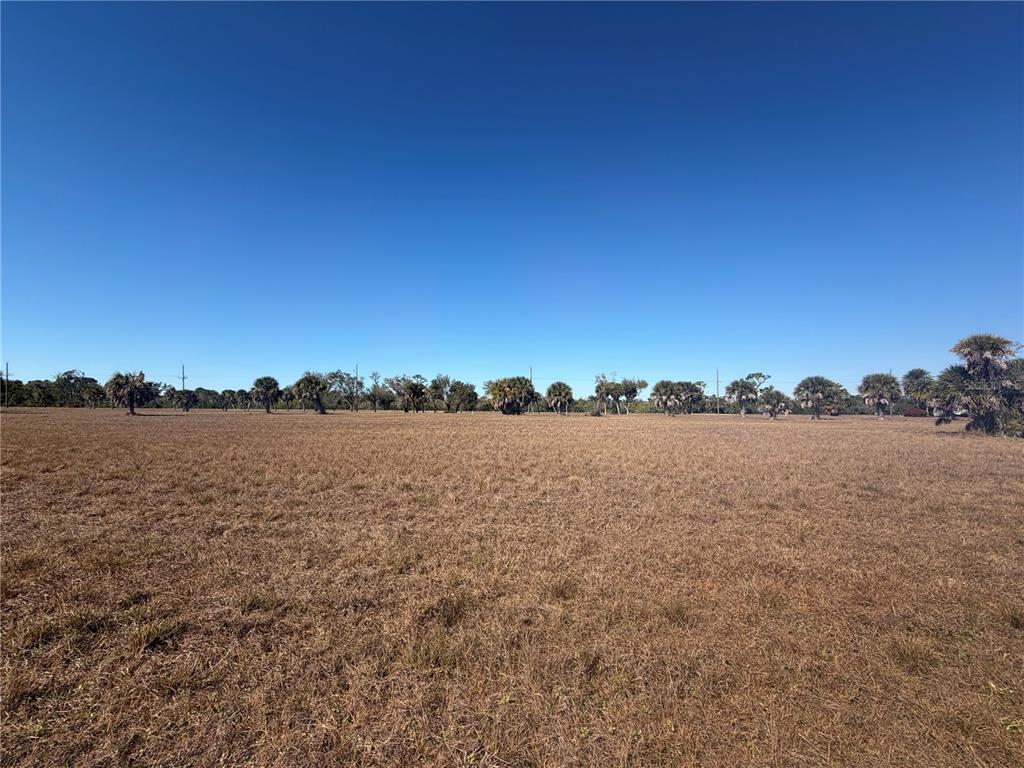 A wide, flat, grassy field under a clear blue sky with distant trees — 7 & 9 CHICKADEE LANE, PLACIDA, FL