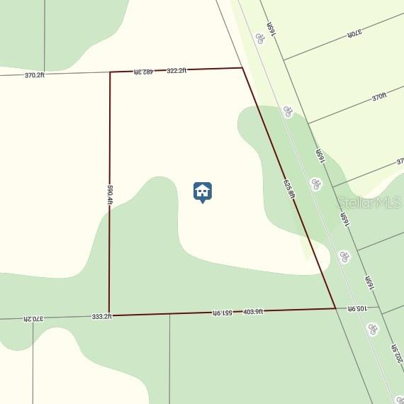 This is a map showing the property boundaries and dimensions of a parcel of land — POLK CITY, POLK CITY, FL