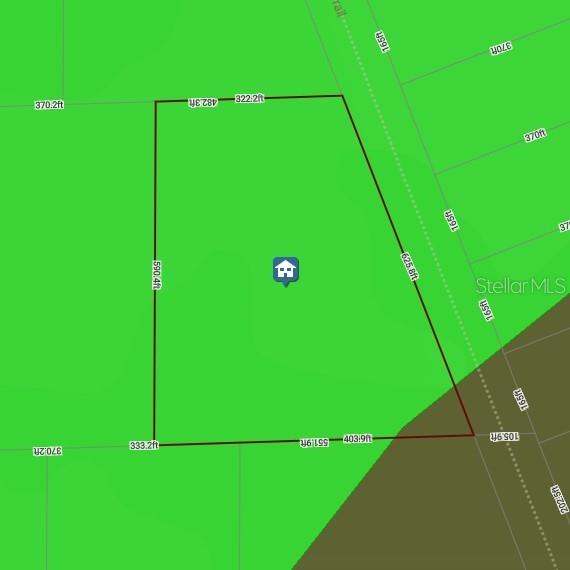 This is a map showing the property boundaries and dimensions of a plot of land — POLK CITY, POLK CITY, FL