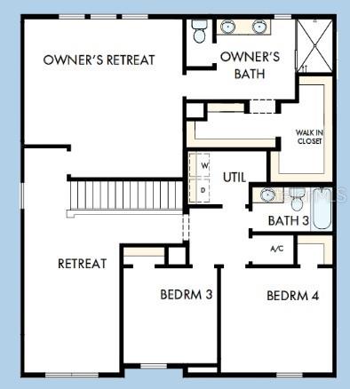 This is a floor plan of a home featuring a garage, kitchen, and two bedrooms — 2827 SOLETA VIEW, ODESSA, FL