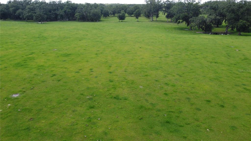 An aerial view of a large, open green pasture bordered by trees — 138TH STREET, LIVE OAK, FL