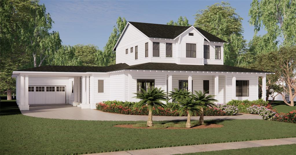 A two-story white house with a covered porch and an attached carport under construction — 1122 DINGENS AVENUE, GOTHA, FL