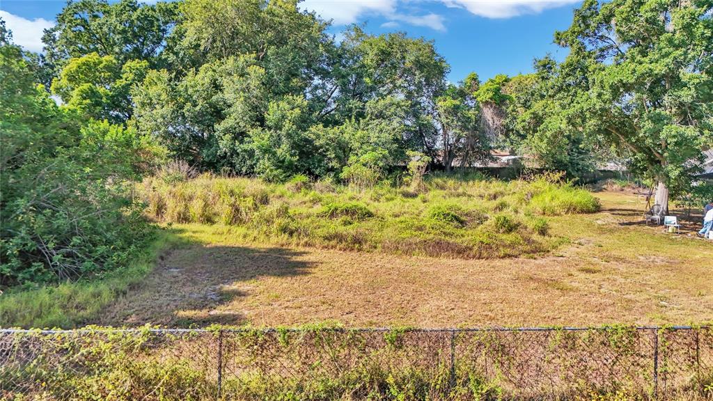 An overgrown, grassy vacant lot is enclosed by a chain-link fence with trees in back — 1405 POLSTON ROAD, EAGLE LAKE, FL