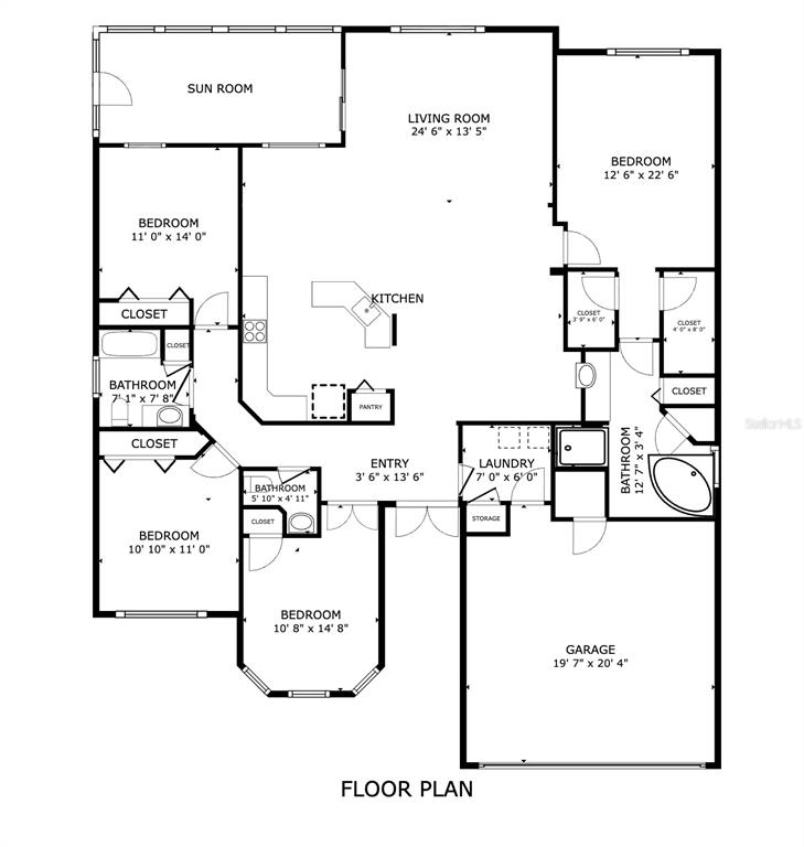 A double front door with a semi-circular transom window sits at the end of a walkway — 8875 SW 73RD LANE, GAINESVILLE, FL
