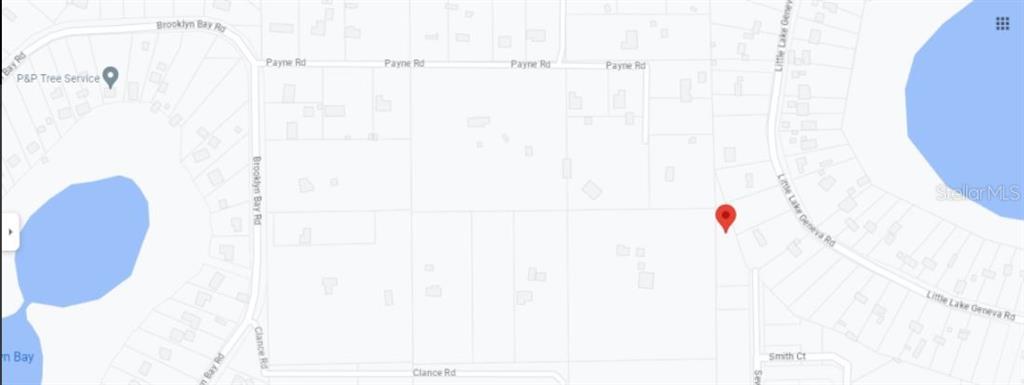 This is a map showing a red location pin near Little Lake Geneva Road — 7058 SEWANEE STREET, KEYSTONE HEIGHTS, FL