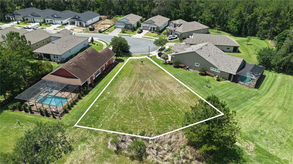 A vacant grassy lot sits between two houses on a sunny day — 19492 FOREST GARDEN COURT, BROOKSVILLE, FL